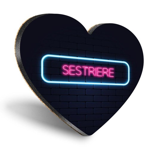 Heart mdf coaster - coaster, neon