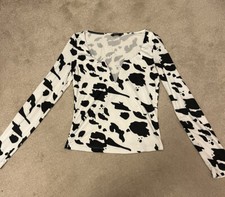 Womens Size XS Cow Print Long