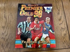 Merlin Premier League Gold 1998 Binder with 64 cards & Fowler foil hotshot ⚽️ ⚽️