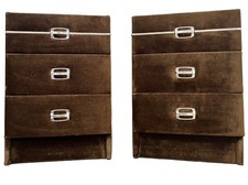 Brown Velvet Bedside Cabinets