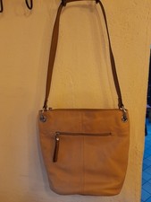 Tignanello Shoulder Bag / Handbag, Cream Leather Snake Skin Style 