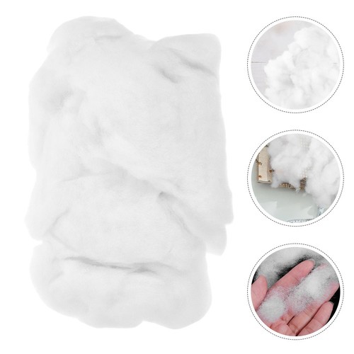 White polyester fiber - white,