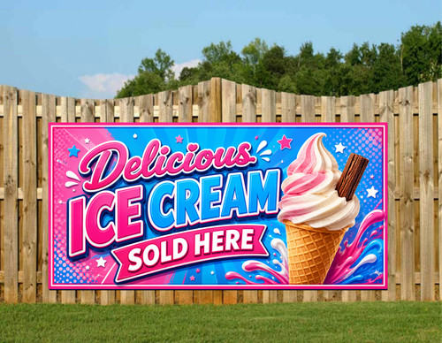 Ice cream pvc vinyl - vinyl, banner