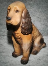 Large Ceramic Dog Cocker Spaniel Statue Hand Crafted 28cm Vintage 1970’s RARE