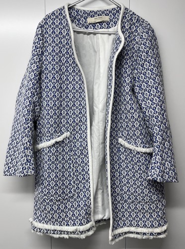 Zara blue white tweed smart - zara,