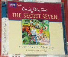 enid blyton, the secret seven, secret seven mystery, bbc audio, 2 cd's, used