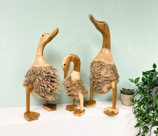 Duck Statue in Brown - Bamboo