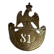 The French Napoleonic 81st Regiment (81ème Régiment) Shako hat plate