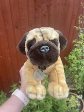Keel Toys "Reggie" Pug Laying Puppy Dog Soft Toy Plush chein 35cm