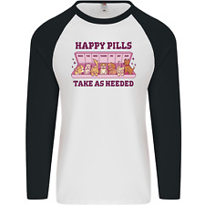 Dog Happy Pills Mens L/S Baseball T-Shirt
