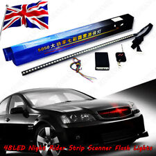 22RGB 48LED Night Rider Scanner Light Lamp Bar Car Flash Strobe Wireless Remote
