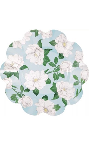 Floral paper plates afternoon - floral,