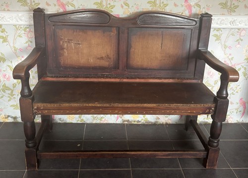 Antique wooden settle - wooden,