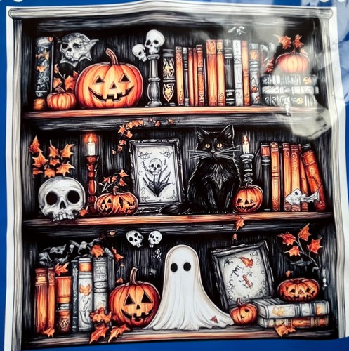 Halloween pumpkin bookcase