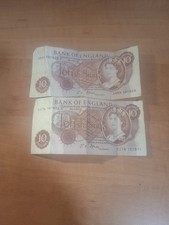 2x Ten Shilling Banknotes J.S. Fforde/Elizabeth II