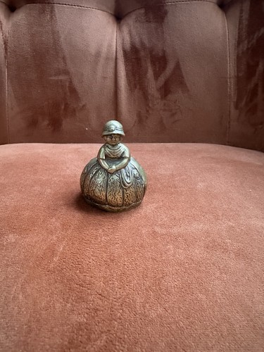 Vintage brass lady bell - lady,