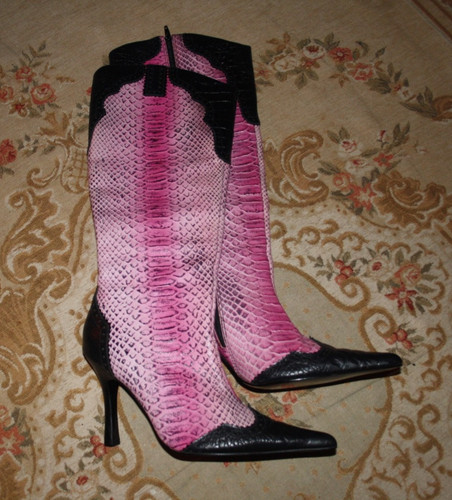 Pink snakeskin leather - snakeskin,