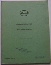 Buick Special V6 1963 MIRA Confidential Test Report No. VA.23