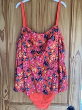 Yours Orange Floral Tankini
