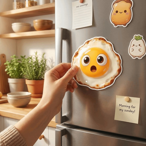 Simulation egg fridge magnet - egg,