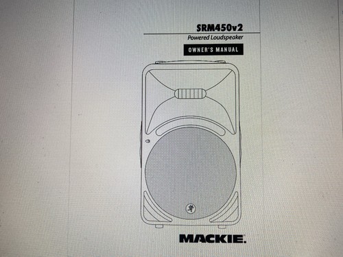 Mackie srm450v2 user manual - srm450v2,