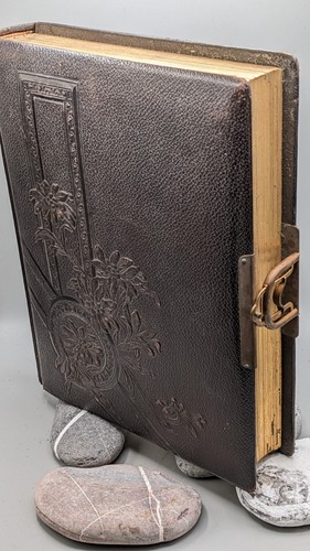 Antique german leather - german, bound