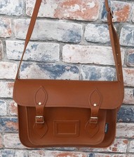 Zatchels  Genuine Leather Crossbody Satchel In Brown 