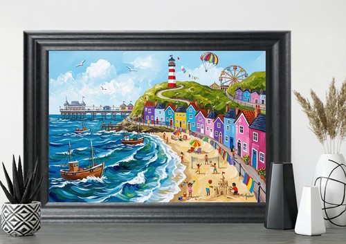 Seaside framed wall art - seaside,