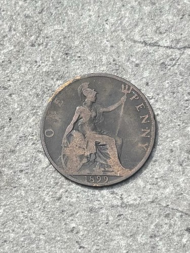 1899 victoria one penny rare - 1899,
