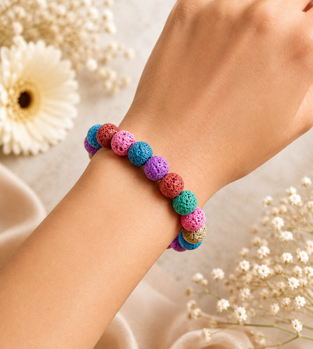Bracelets lava rock volcanic - rock,