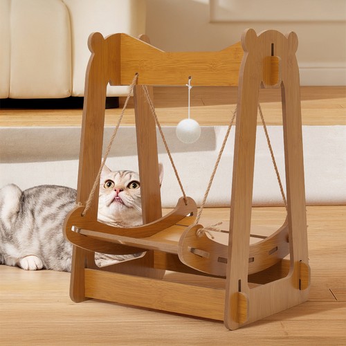 Wooden cat hammock - bed, kitten