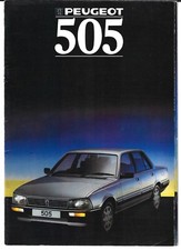 Peugeot 505 Saloon 1987-88 UK Market Sales Brochure GR GRD GTD Turbo GTi V6