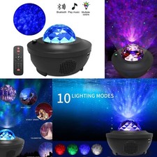 LED Galaxy Projector Lamp Starry Sky Night Light Ocean Star Party Speaker Remote
