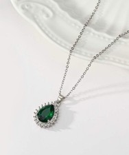 Silver Emerald & Cubic