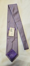 BRIONI PURPLE NECK TIE AUTHENTIC HAND MADE IN ITALY SILK