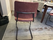 Vintage Industrial Dusty Pink Dining Set Of X6