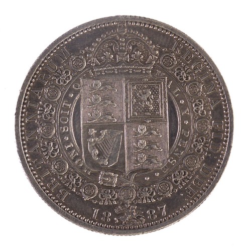 1887 half crown coin queen - 1887,