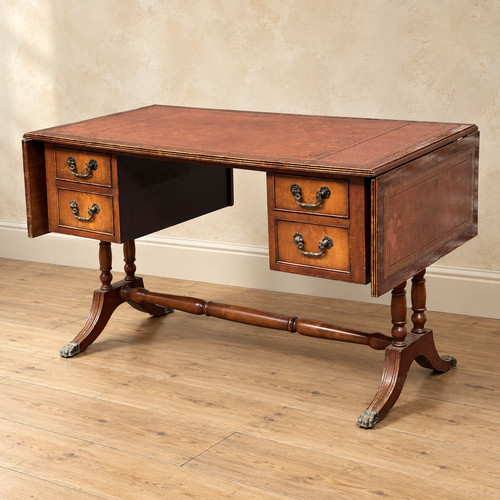 Regency style leather - top, drop