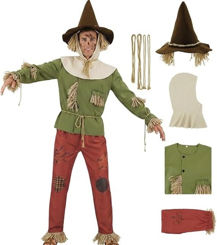 Scarecrow costume men green - men,