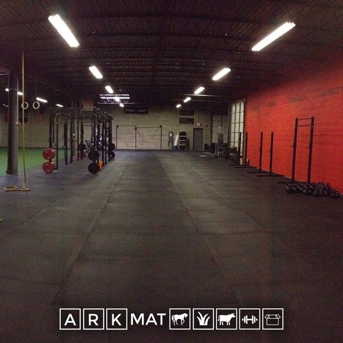 Heavy duty rubber gym - mat, 12mm