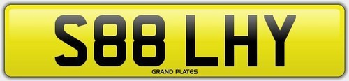 Sally number plate sal - number, s88
