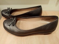 Hotter Emmy Court Shoes Comfort. Bronze Size 4.5 STD Worn Twice