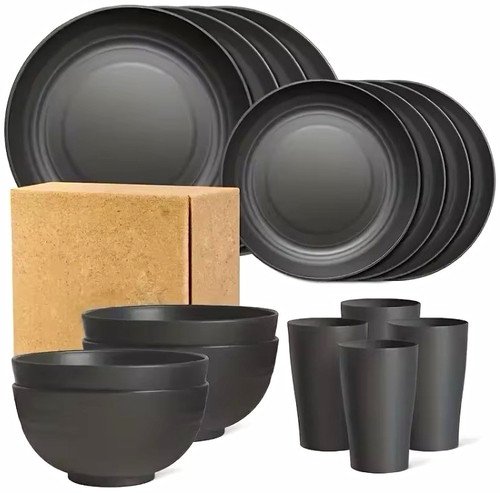12pc black plastic matt - 12pc,