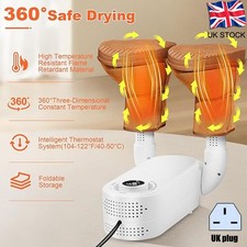 Boots Dryer, Electric Shoe Dryer with Intelligent Timer, Eliminates Damp & Odor