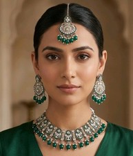 Green silver indian bollywood - silver,