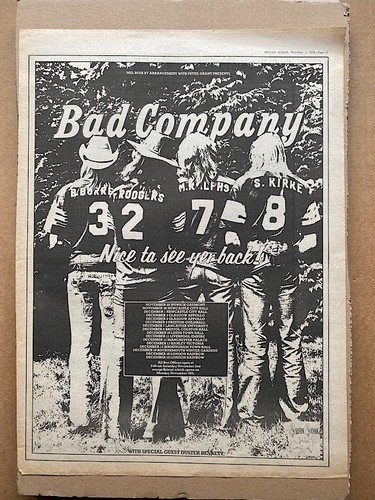 Bad company 1974 - 1974, tour