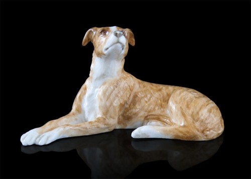 Whippet dog hand painted fine - hand,