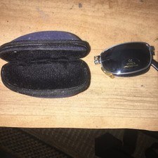 Men's Kronenbourg 1664 Black & Silver  Metal Foldable Frame Sunglasses & Case