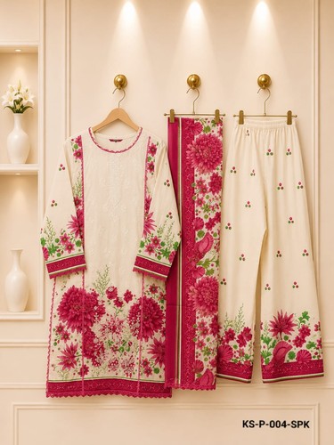 Prints beautiful 3pcs lawn - m,