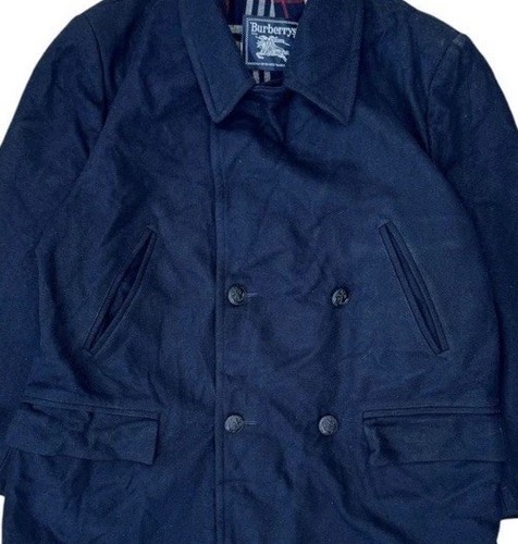 Navy burberry duffle - burberry,